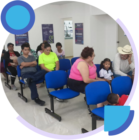 Familia en consulta médica